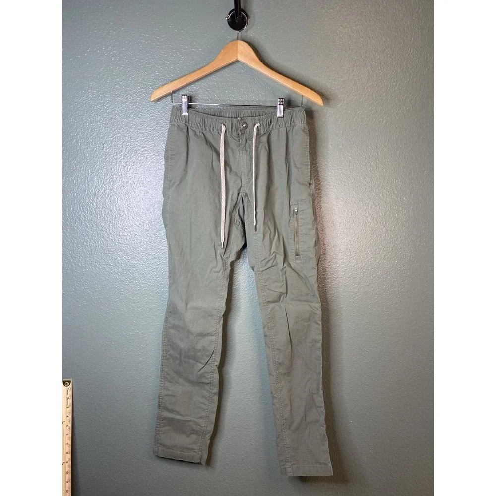 Vuori Mens Ripstop Pants Size Medium Green DuraTerra Casual Chino Pant